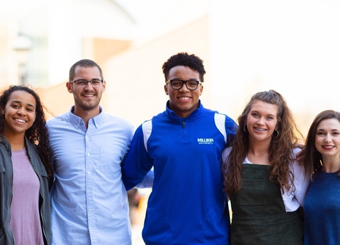 group of students smiling