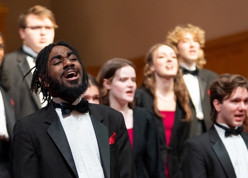 choir students performing