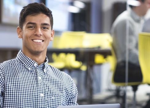 Student smiling