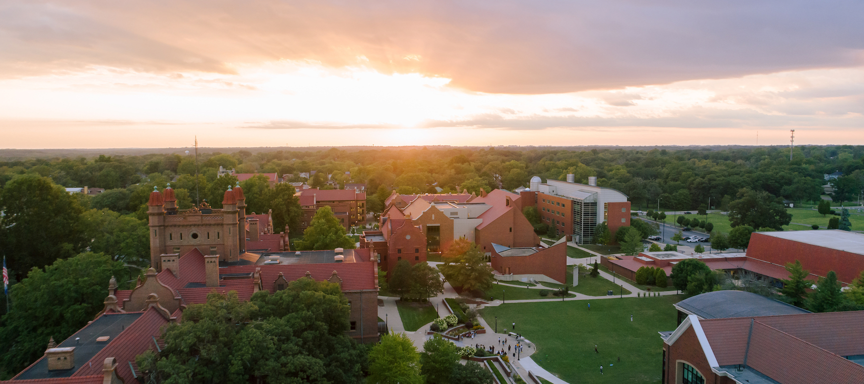 Aerial view of Millikin Campus