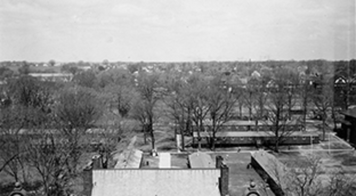 aerial view of the Army cadet barracks