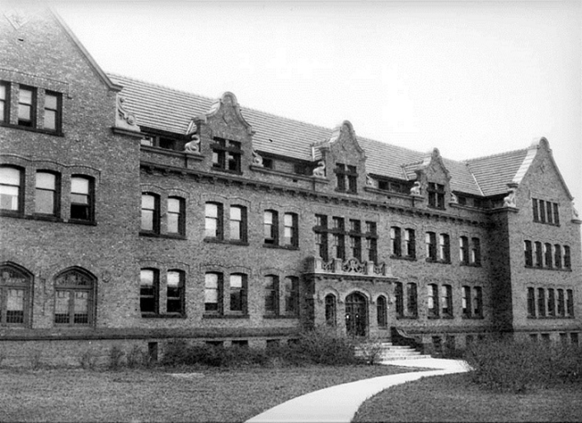 Early photo of the south front of the Conservatory of Music