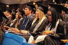 students at commencement
